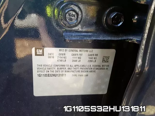1G1105S32HU131811 фото 2