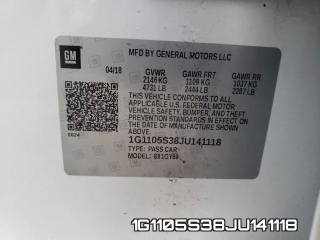 1G1105S38JU141118 фото 2