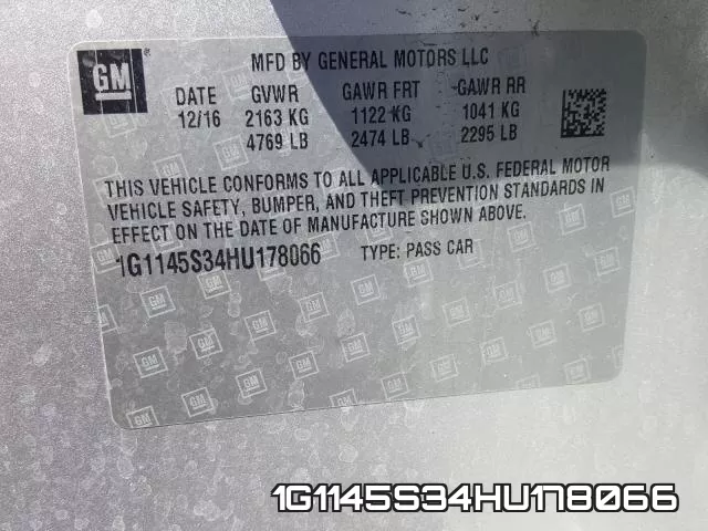 1G1145S34HU178066 фото 2