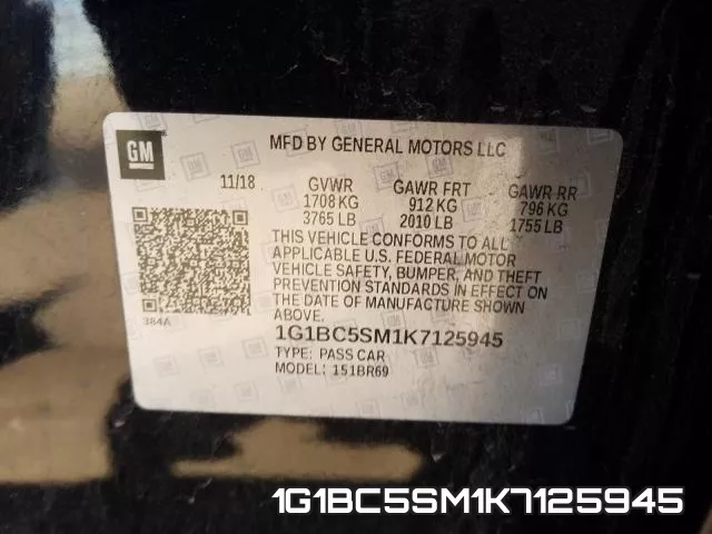 1G1BC5SM1K7125945 фото 2