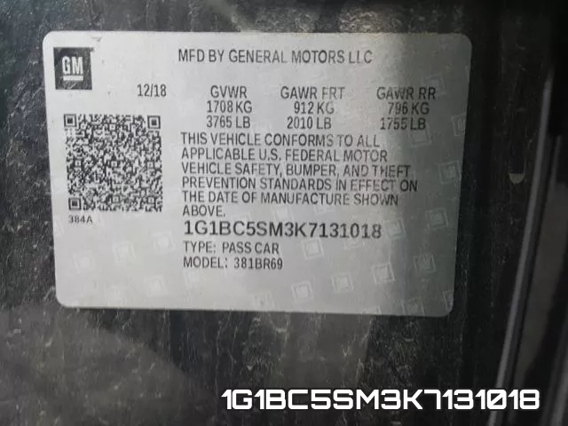 1G1BC5SM3K7131018 фото 2