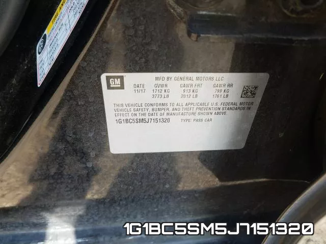 1G1BC5SM5J7151320 фото 2