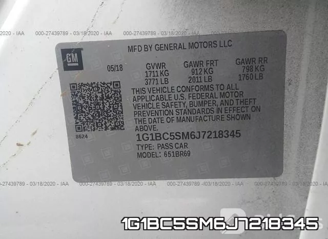 1G1BC5SM6J7218345 фото 9