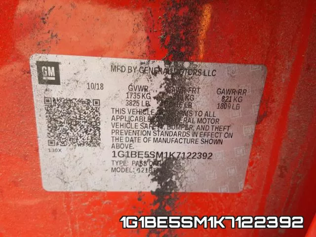 1G1BE5SM1K7122392 фото 2