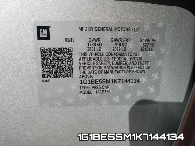 1G1BE5SM1K7144134 фото 2