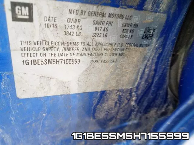 1G1BE5SM5H7155999 фото 2