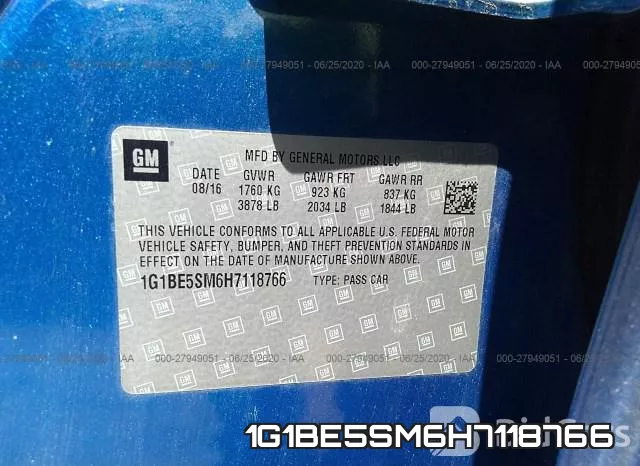 1G1BE5SM6H7118766 фото 10