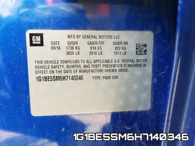 1G1BE5SM6H7140346 фото 2