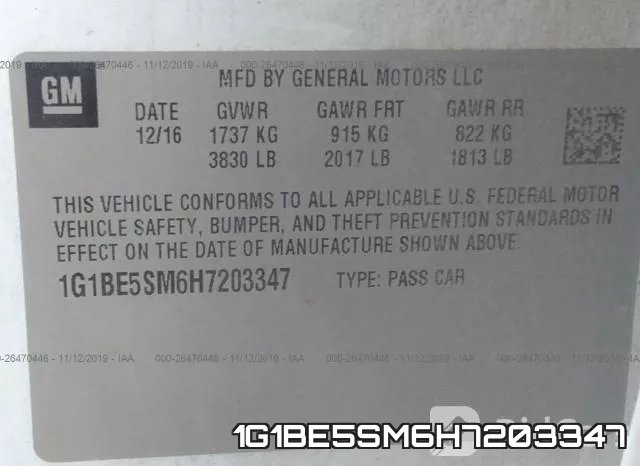 1G1BE5SM6H7203347 фото 10