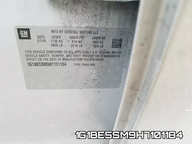 1G1BE5SM9H7101184 фото 2