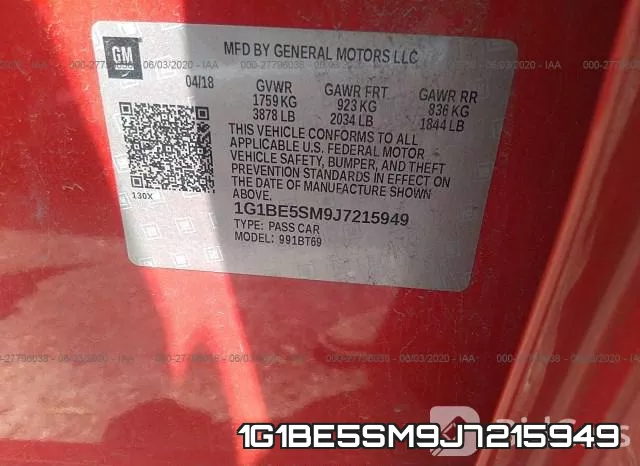1G1BE5SM9J7215949 фото 10