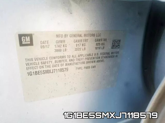 1G1BE5SMXJ7118579 фото 2