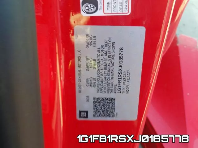 1G1FB1RSXJ0185778 фото 2