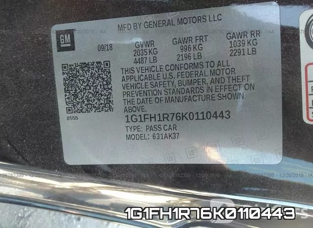 1G1FH1R76K0110443 фото 10
