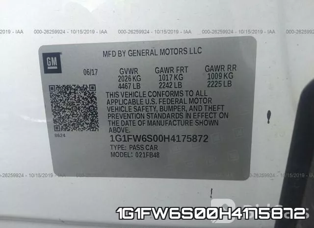 1G1FW6S00H4175872 фото 10
