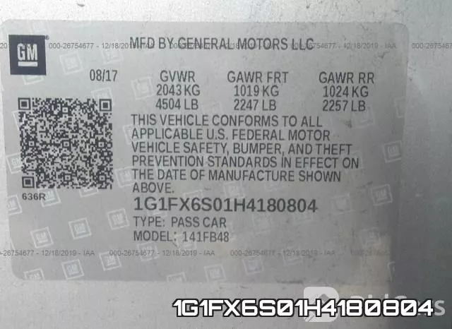 1G1FX6S01H4180804 фото 10
