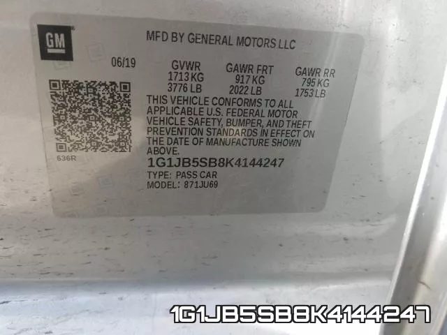 1G1JB5SB8K4144247 фото 2