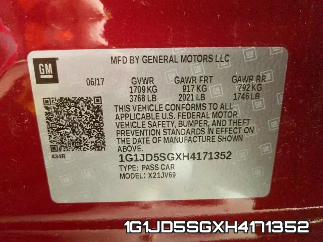 1G1JD5SGXH4171352 фото 2