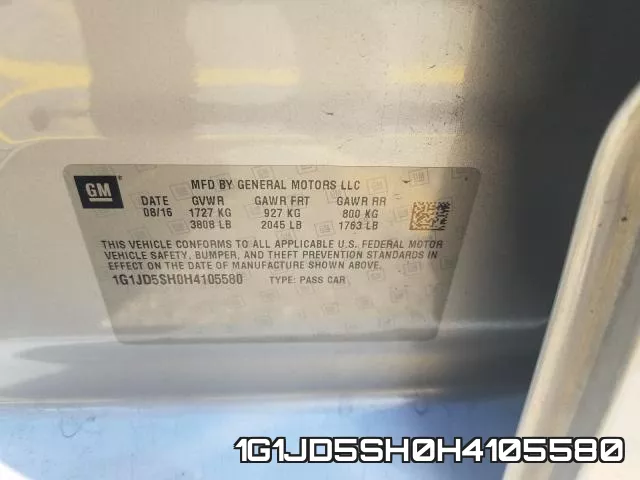 1G1JD5SH0H4105580 фото 2