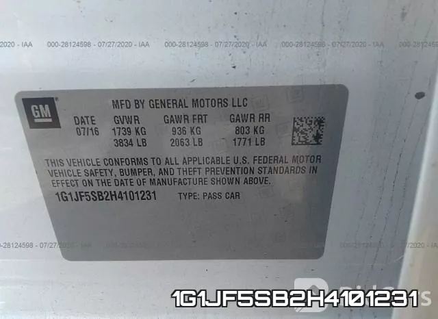 1G1JF5SB2H4101231 фото 10