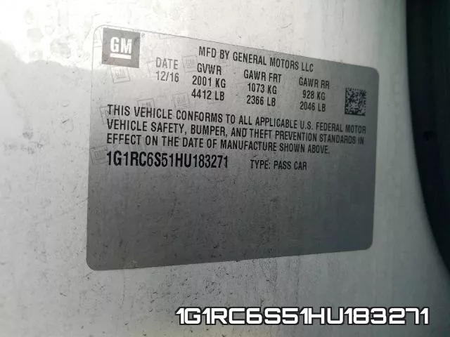 1G1RC6S51HU183271 фото 2