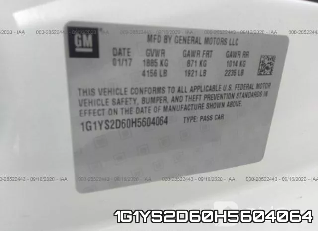 1G1YS2D60H5604064 фото 10