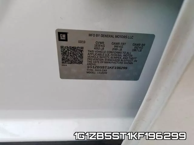 1G1ZB5ST1KF196299 фото 2