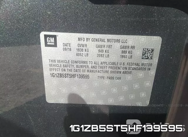 1G1ZB5ST5HF139595 фото 10