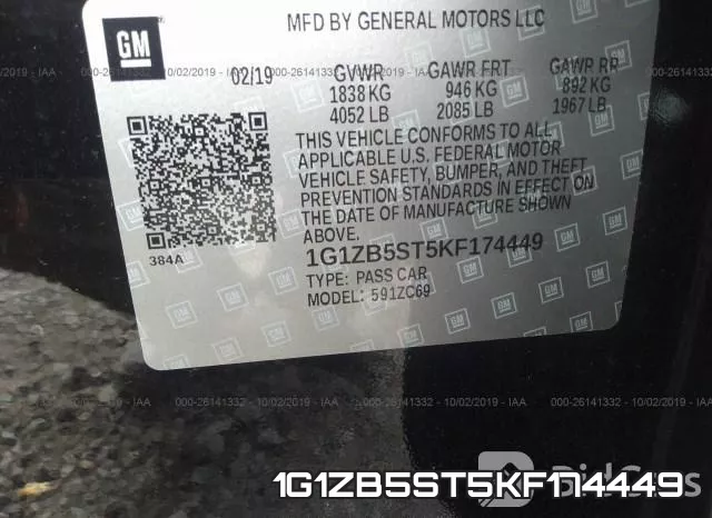 1G1ZB5ST5KF174449 фото 10