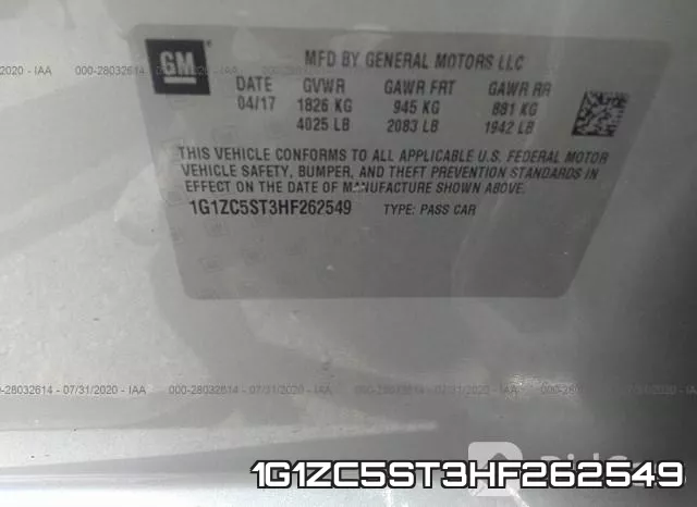 1G1ZC5ST3HF262549 фото 10