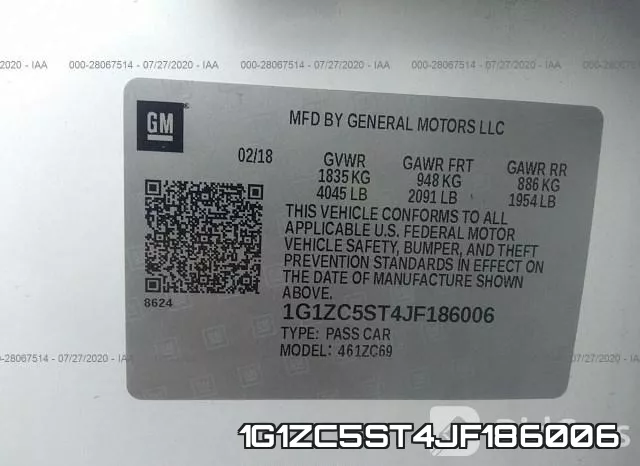 1G1ZC5ST4JF186006 фото 10