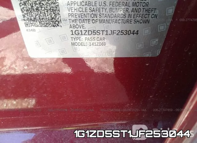 1G1ZD5ST1JF253044 фото 10