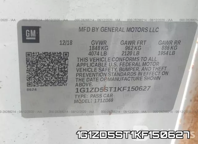 1G1ZD5ST1KF150627 фото 10