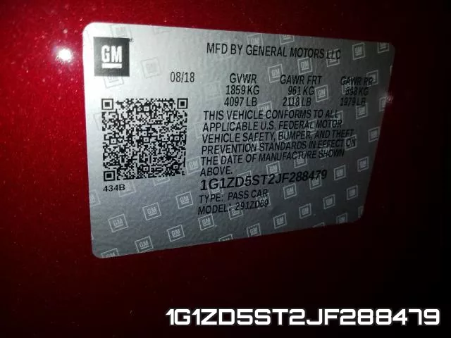 1G1ZD5ST2JF288479 фото 2