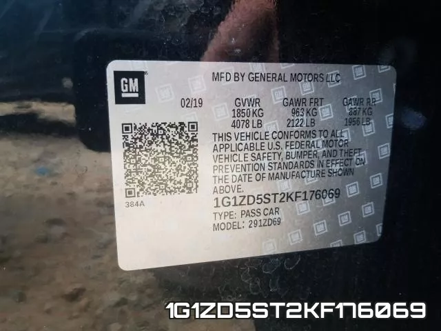1G1ZD5ST2KF176069 фото 2
