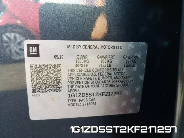 1G1ZD5ST2KF217297 фото 2