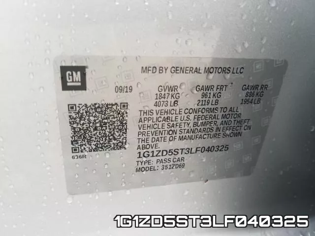 1G1ZD5ST3LF040325 фото 2