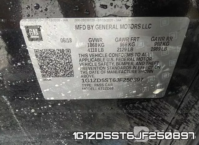 1G1ZD5ST6JF250897 фото 10