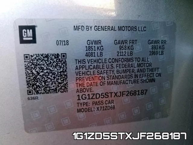 1G1ZD5STXJF268187 фото 2