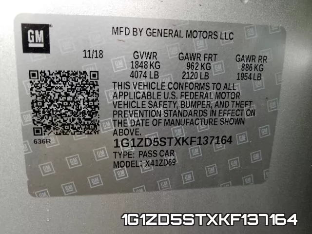 1G1ZD5STXKF137164 фото 2