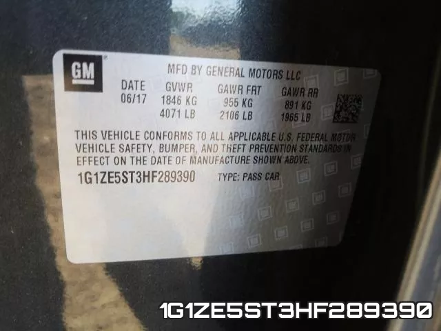 1G1ZE5ST3HF289390 фото 2