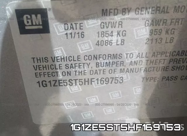 1G1ZE5ST5HF169753 фото 10