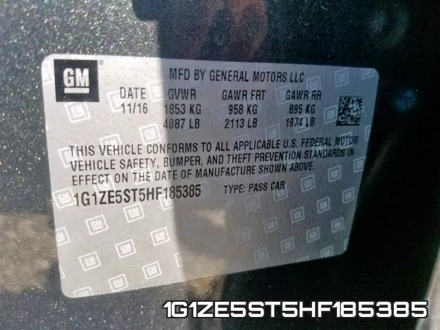 1G1ZE5ST5HF185385 фото 2