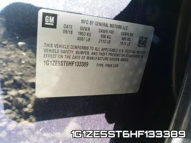1G1ZE5ST6HF133389 фото 2