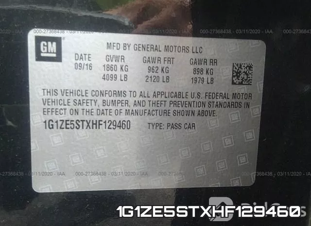 1G1ZE5STXHF129460 фото 10