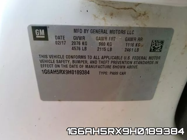 1G6AH5RX9H0189384 фото 2