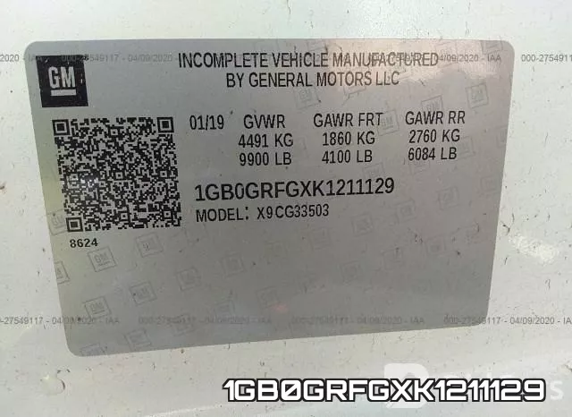 1GB0GRFGXK1211129 фото 9