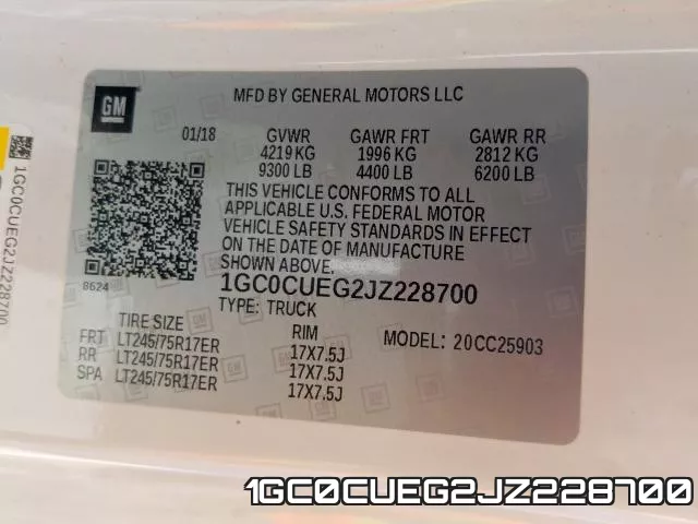 1GC0CUEG2JZ228700 фото 2