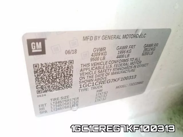 1GC1CREG7KF100313 фото 2
