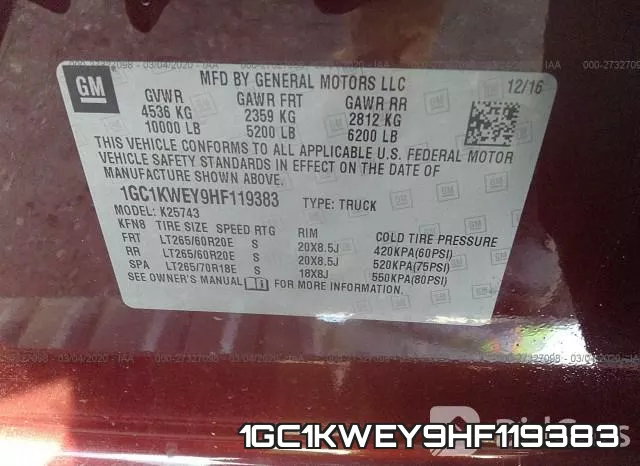 1GC1KWEY9HF119383 фото 10